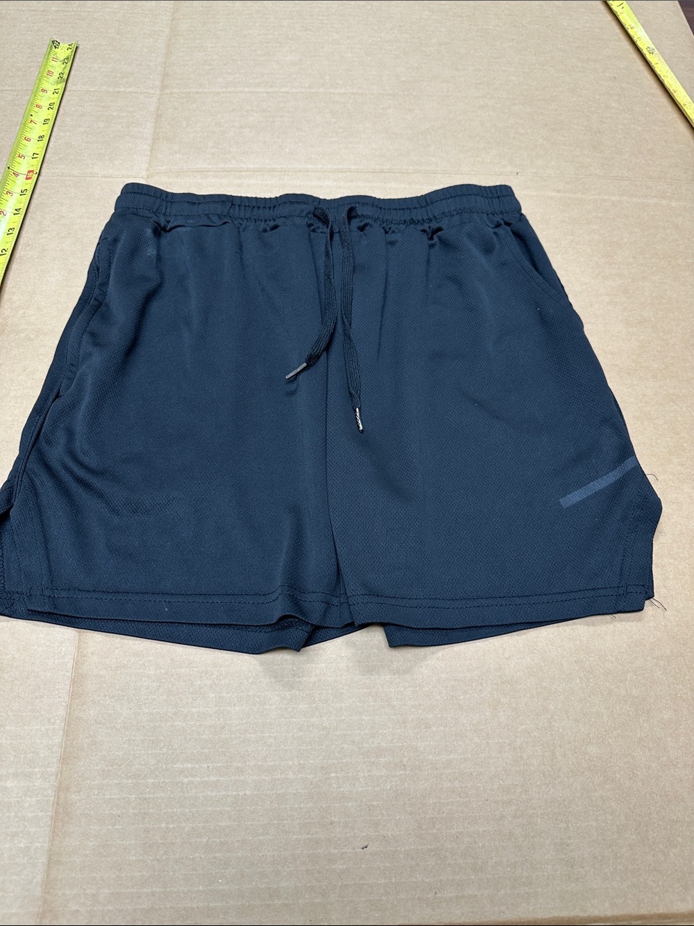#136, Size XL, GYM Men’s Black Athletic Swim Shorts with Elastic Waist